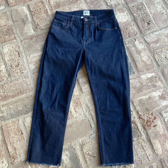 BDG Urban Outfitters AXYL High Rise Raw Hem Dark Wash Jeans Size 30 - Picture 3 of 14